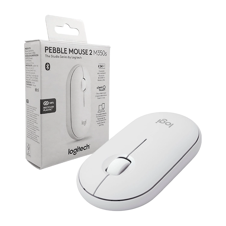 Mouse Logitech Wireless Pebble 2 M350S Blanco Art.910-7047